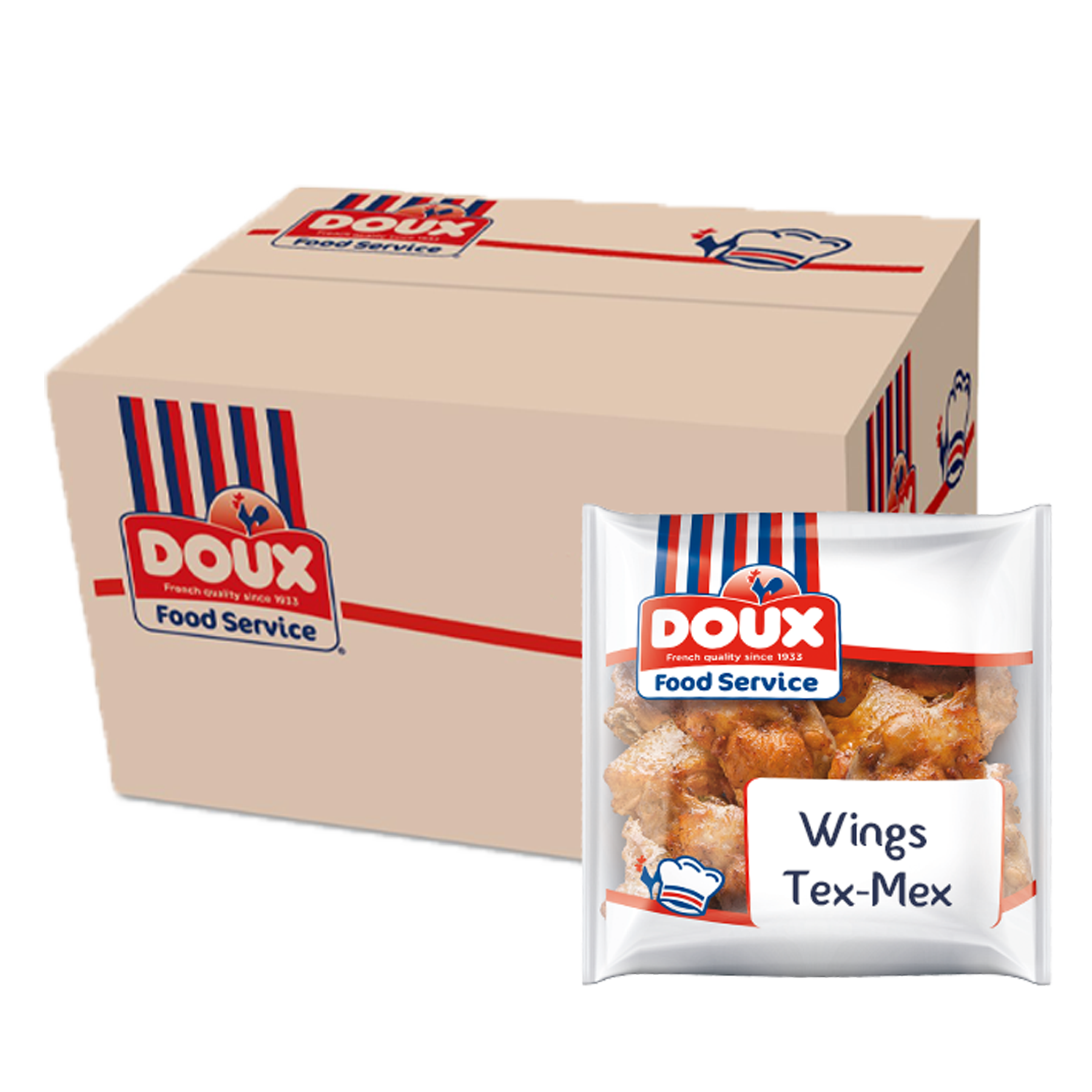 Carton Doux Food Service et le sac 1Kg Doux Food Service