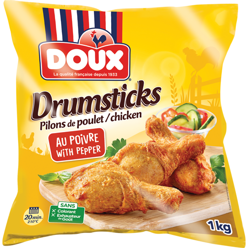 Drumsticks de pollo con sabor a pimienta Doux