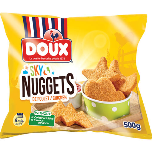 Sky nuggets de pollo Doux, en forma de rayos, nubes, estrellas y lunas